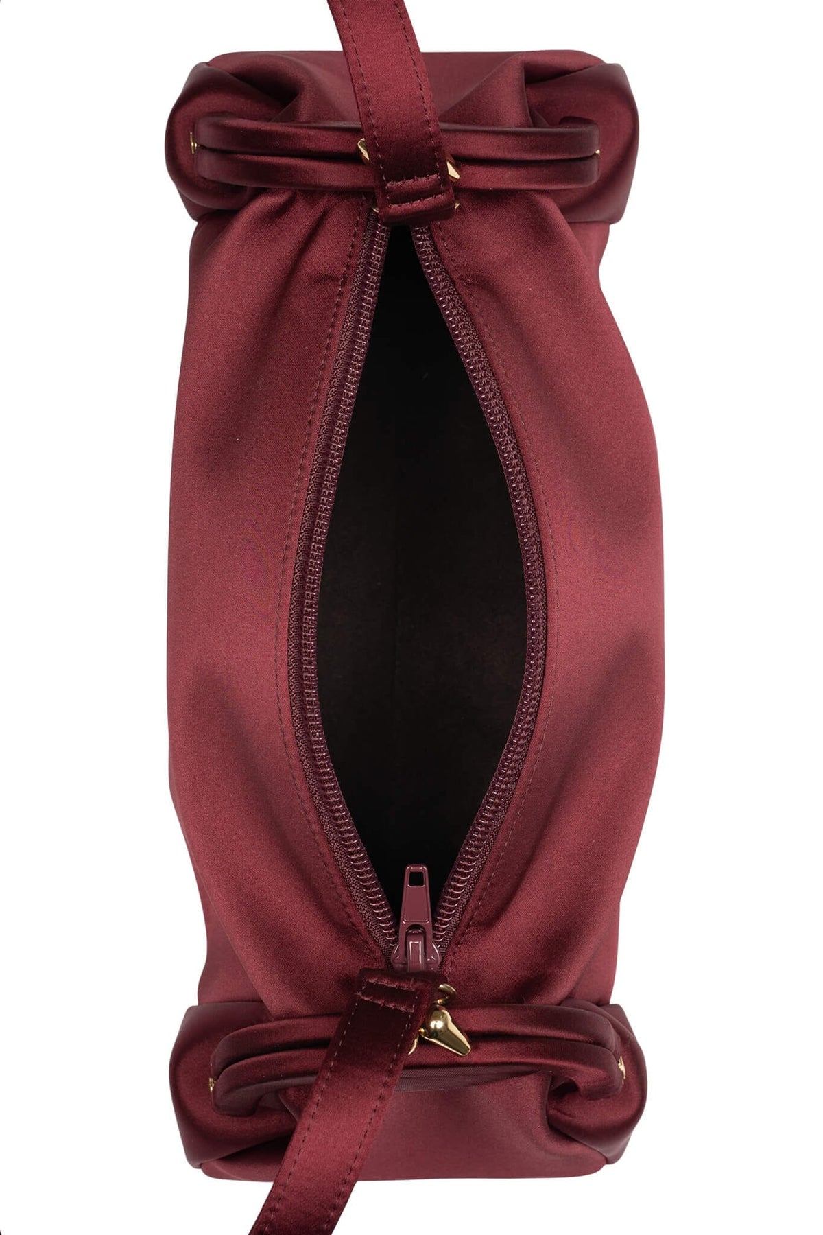 ON-SUNSET Shoulder Bag Wine Satin Gold