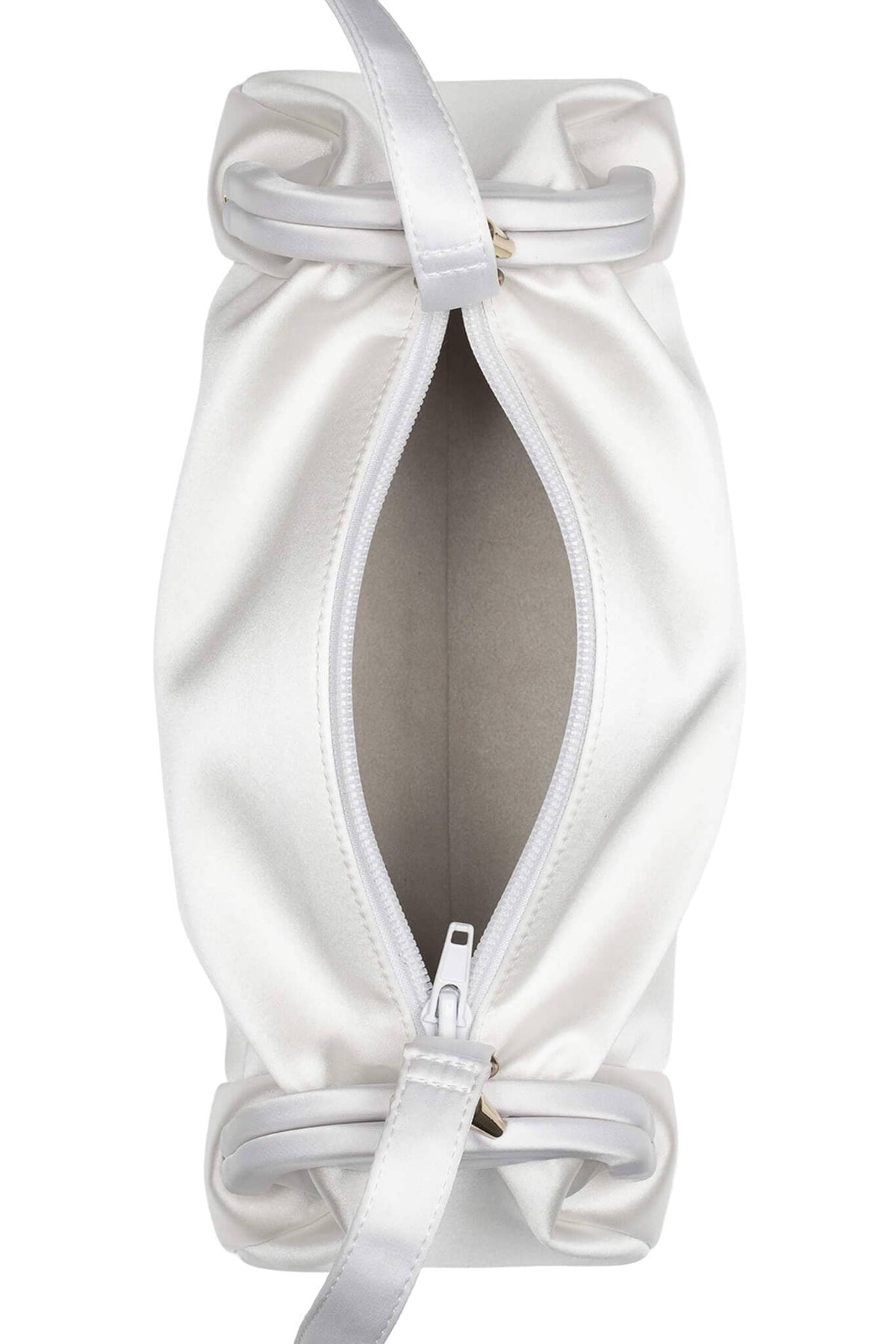 ON-SUNSET Shoulder Bag White Satin Gold