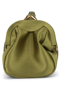 ON-SUNSET Shoulder Bag Olive Satin Gold