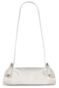 ON-SUNSET Shoulder Bag White Satin Gold 