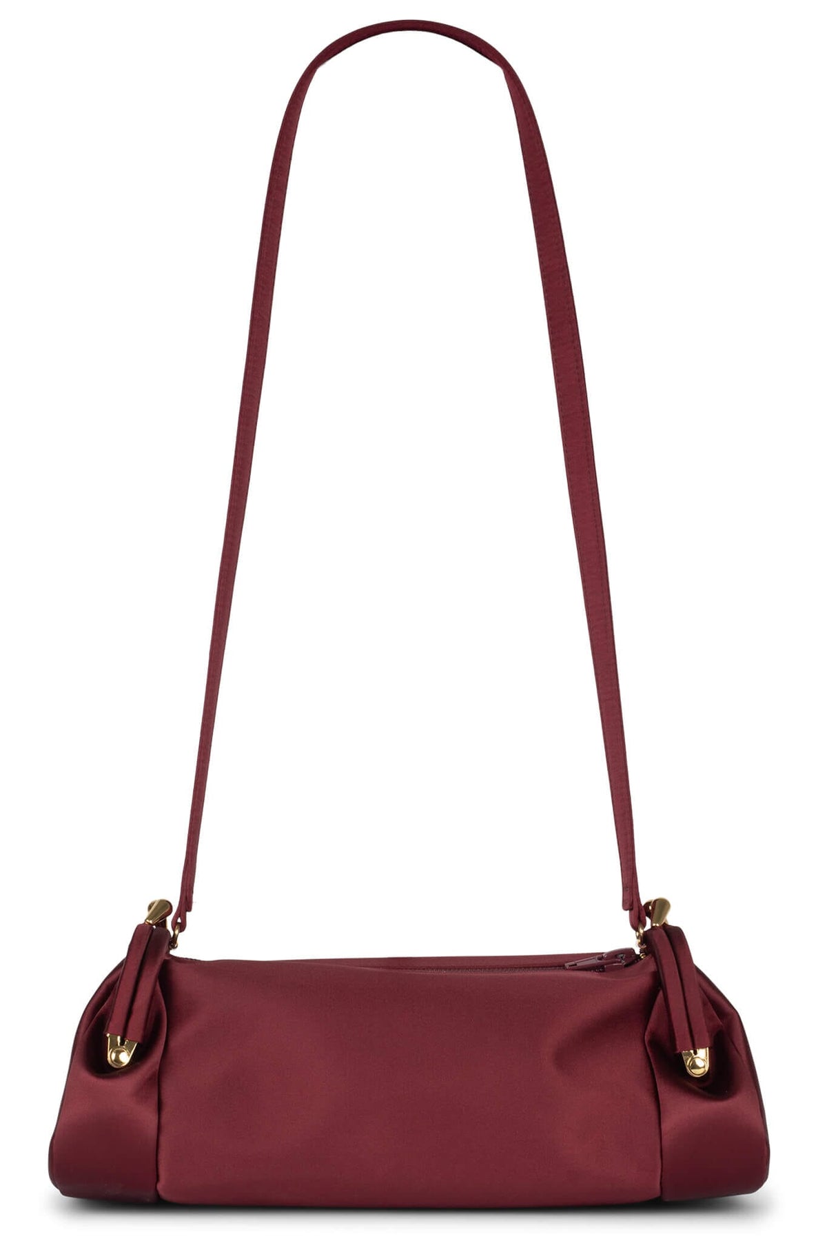 ON-SUNSET Shoulder Bag Wine Satin Gold 