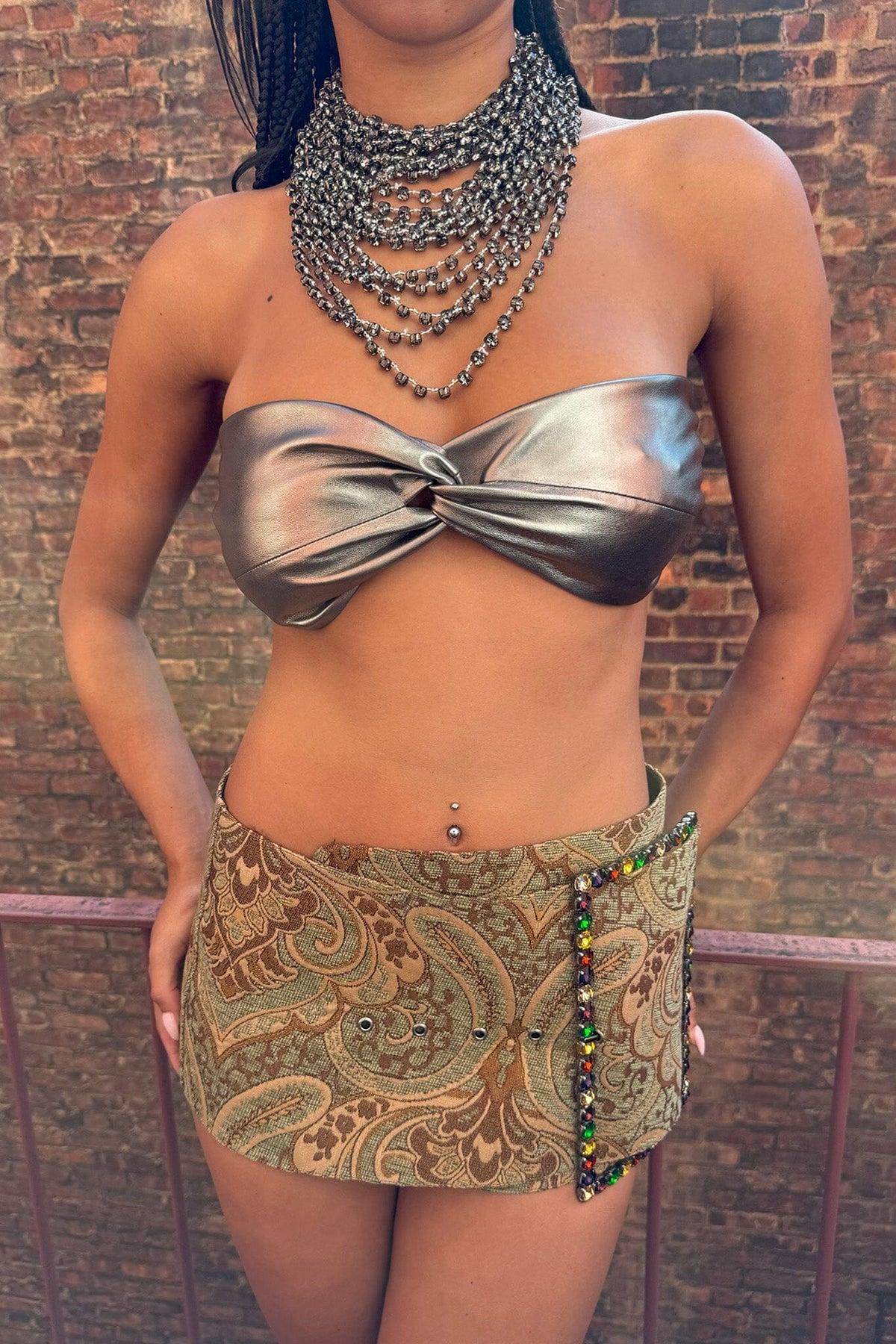 OPULENCE CHOKER Jeffrey Campbell Choker Pewter Pewter