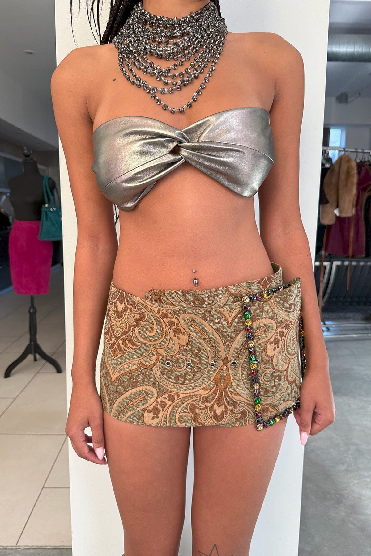 OPULENCE CHOKER Jeffrey Campbell Choker Pewter Pewter