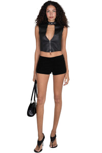 OUT-WEST SHORTS Jeffrey Campbell Shorts Black Suede