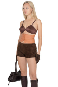 OUT-WEST SHORTS Jeffrey Campbell Shorts Espresso Suede