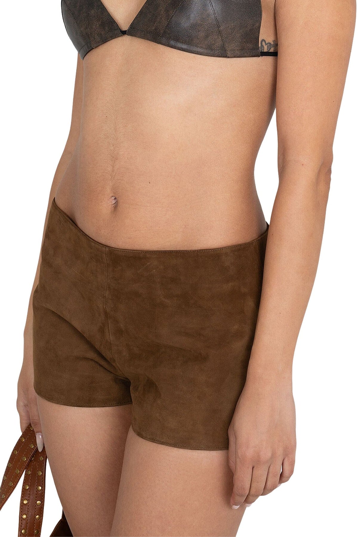 OUT-WEST SHORTS Jeffrey Campbell Shorts Brown Suede 