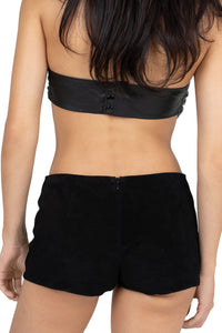 OUT-WEST SHORTS Shorts YYH Black Suede XS _hover