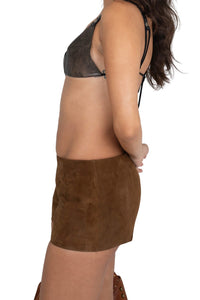 OUT-WEST SHORTS Jeffrey Campbell Shorts Brown Suede
