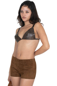 OUT-WEST SHORTS Jeffrey Campbell Shorts Brown Suede
_hover
