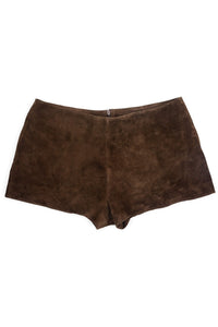 OUT-WEST SHORTS Jeffrey Campbell Shorts Espresso Suede _hover