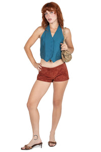 OUT-WEST Jeffrey Campbell Shorts Rust Suede