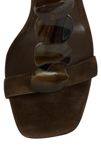 PALMA Jeffrey Campbell Wedge Sandal Espresso Suede