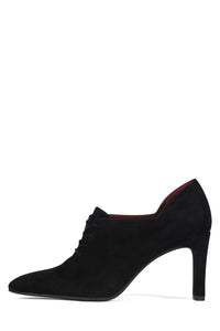 PANTOMIME Jeffrey Campbell Oxford Pump Black Suede