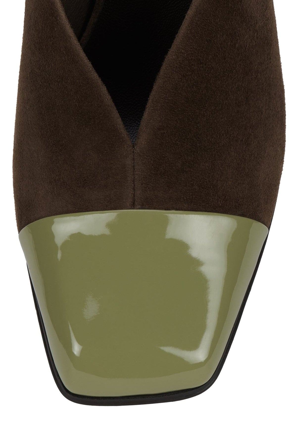 PASSAGE Jeffrey Campbell Heeled Sandal Dark Brown Green Combo 