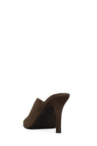 PASSAGE Jeffrey Campbell Heeled Sandal Dark Brown Green Combo 