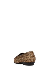 PAULEEN Jeffrey Campbell Woven Flats Beige Brocade