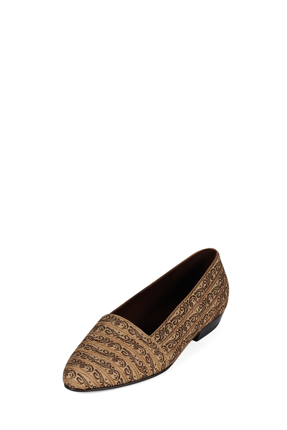 PAULEEN Jeffrey Campbell Woven Flats Beige Brocade
_hover