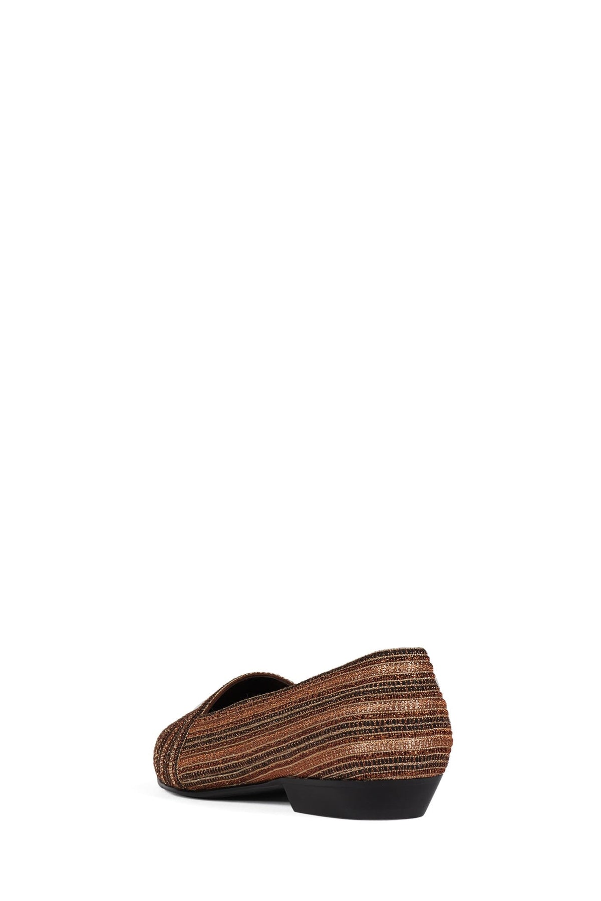PAULEEN Jeffrey Campbell Woven Flats Copper Brocade