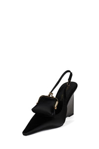 PAY-ME Jeffrey Campbell Slingback Wedge Black Satin Combo
_hover