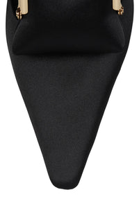 PAY-ME Jeffrey Campbell Slingback Wedge Black Satin Combo