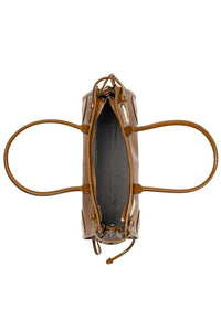 PESKY Jeffrey Campbell Shoulder Bag Tan Crinkle Patent