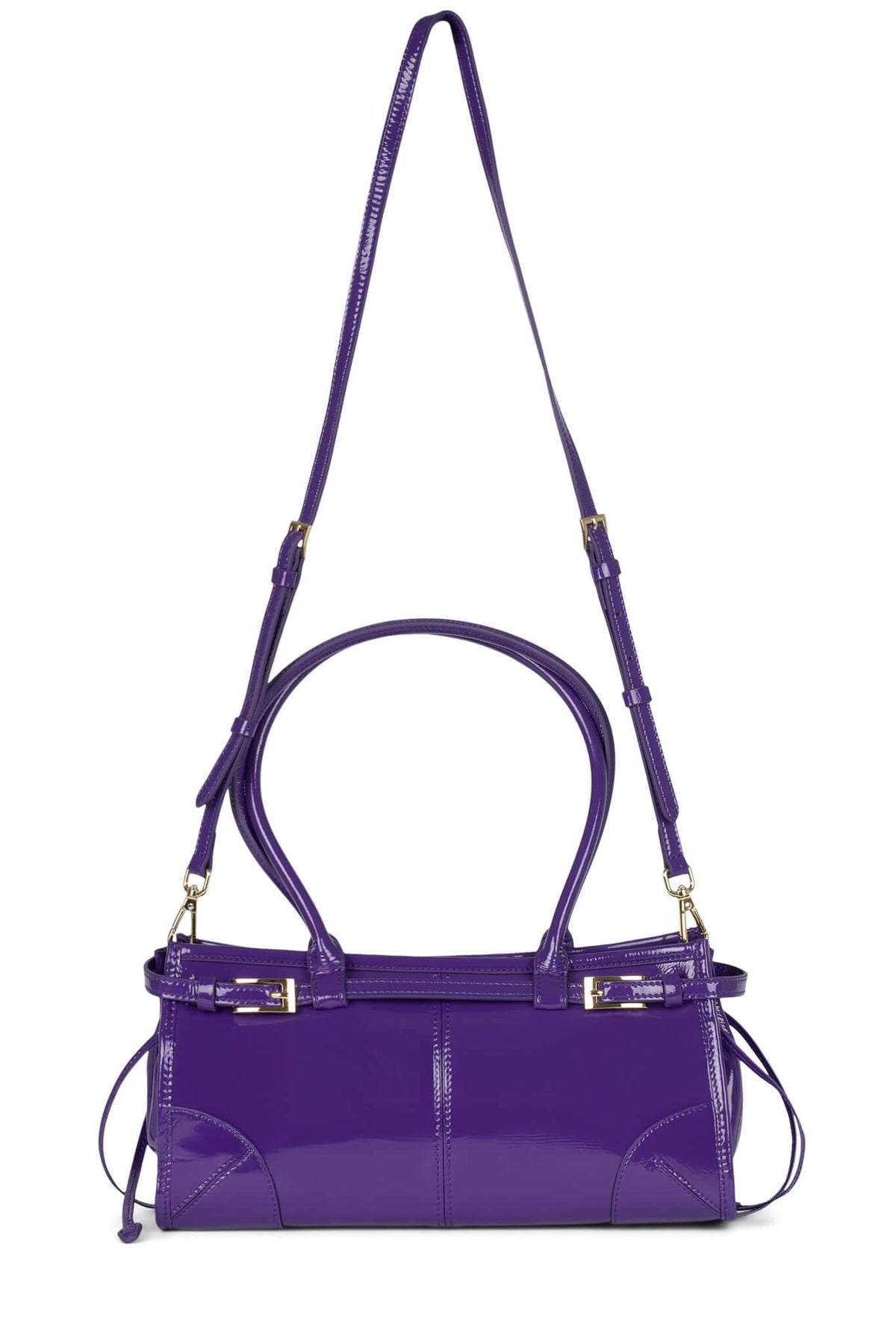 PESKY Jeffrey Campbell Shoulder Bag Purple Crinkle Patent