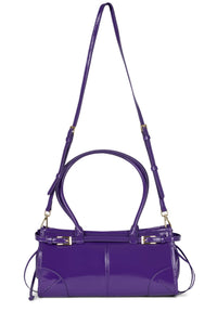 PESKY Jeffrey Campbell Shoulder Bag Purple Crinkle Patent