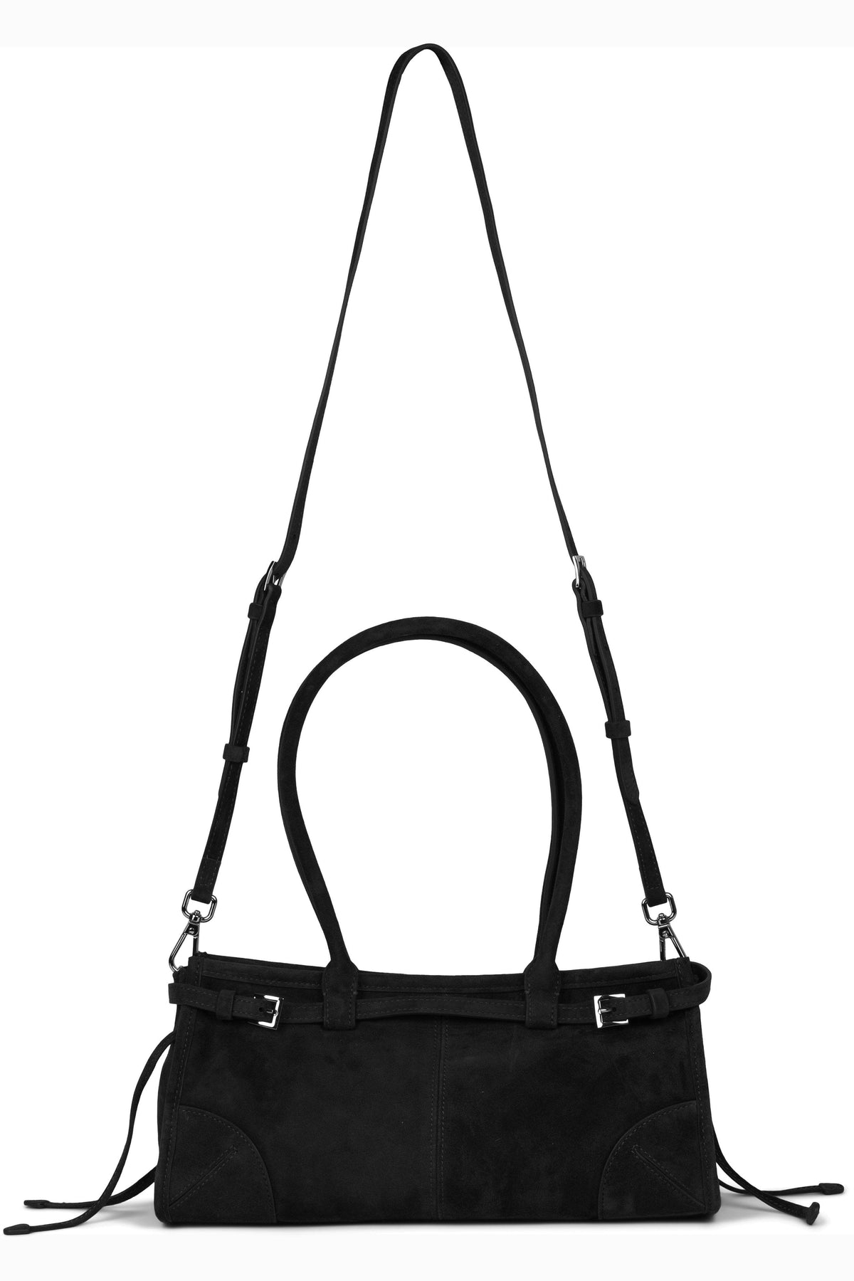 PESKY Jeffrey Campbell Shoulder Bag Black Suede _hover