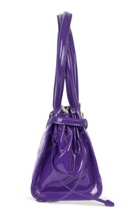 PESKY Jeffrey Campbell Shoulder Bag Purple Crinkle Patent