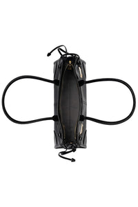 PESKY Jeffrey Campbell Shoulder Bag Black Crinkle Patent