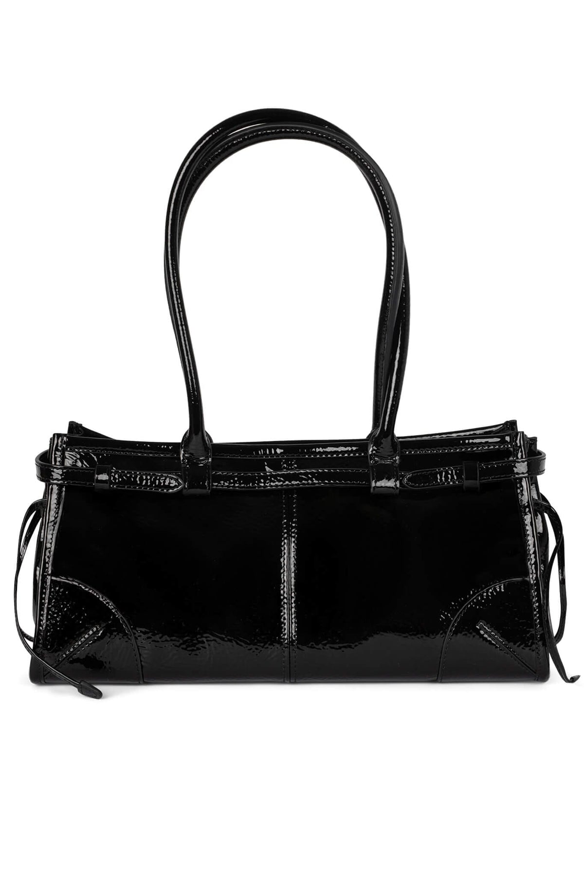 PESKY Jeffrey Campbell Shoulder Bag Black Crinkle Patent