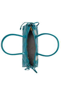 PESKY Jeffrey Campbell Shoulder Bag Turquoise Crinkle Patent