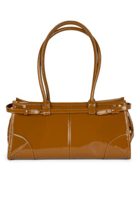 PESKY Jeffrey Campbell Shoulder Bag Tan Crinkle Patent