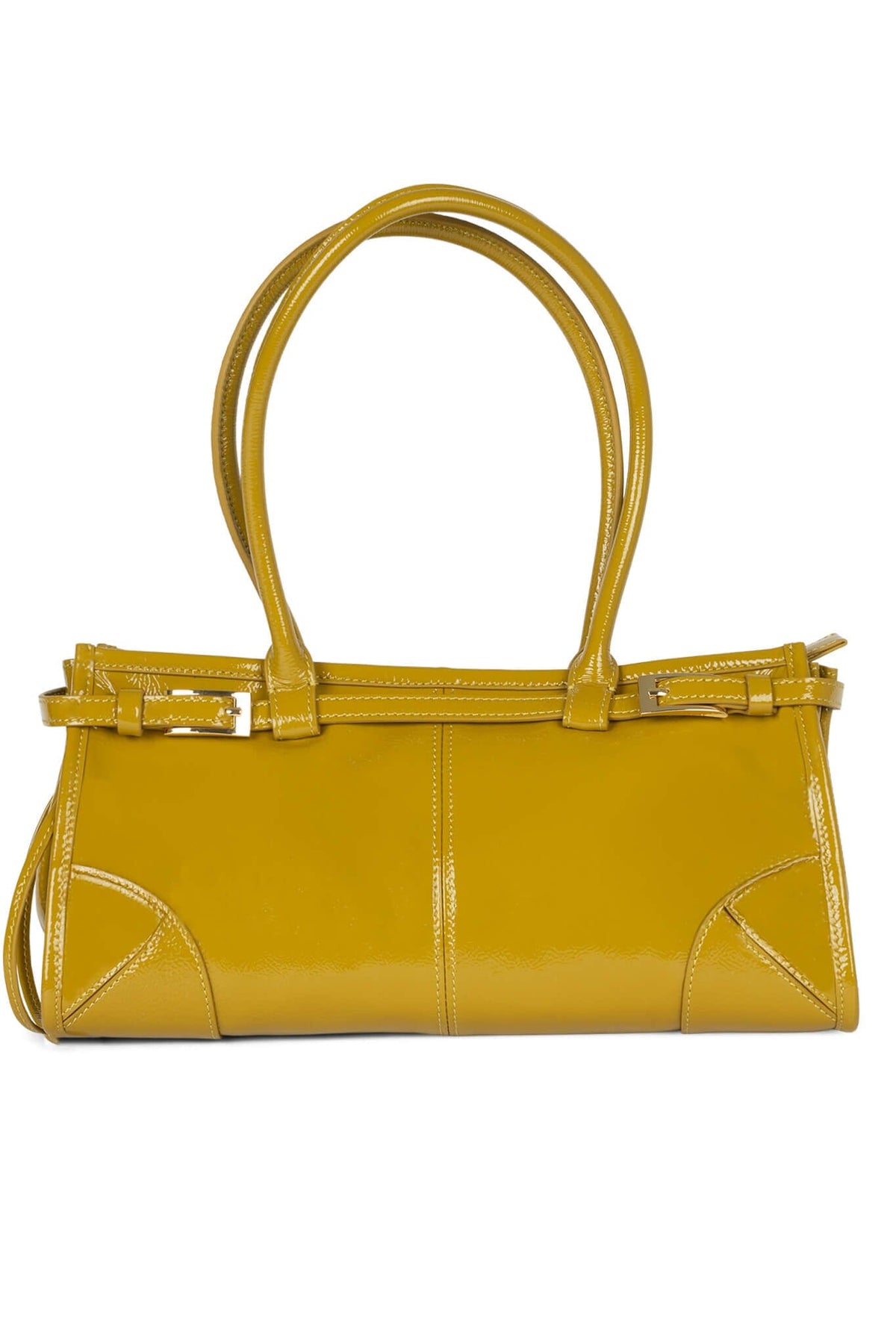 PESKY Jeffrey Campbell Shoulder Bag Chartreuse Crinkle Patent