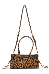 PESKY-F Jeffrey Campbell Shoulder Bag Tan Brown Cheetah 