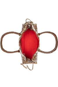 PESKY-F Jeffrey Campbell Shoulder Bag Tan White Long Hair