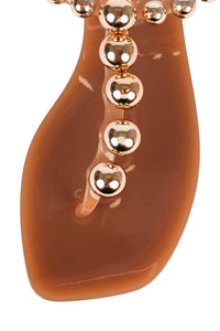 PLATED Jeffrey Campbell Thong Sandal Caramel Gold