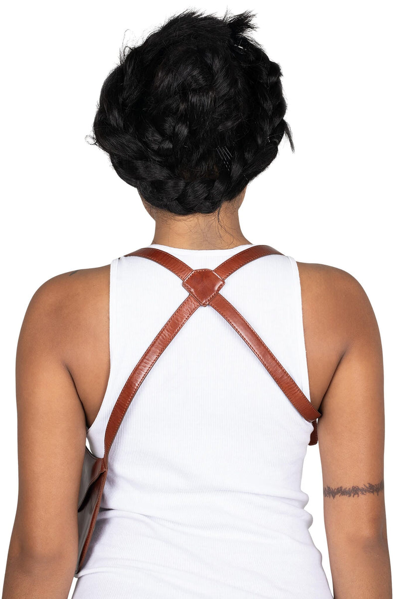 POCHETTE Tan Cross-back Harness Bag
