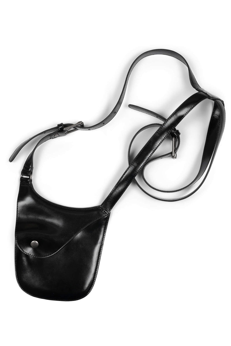 POCHETTE Black Cross-back Harness Bag