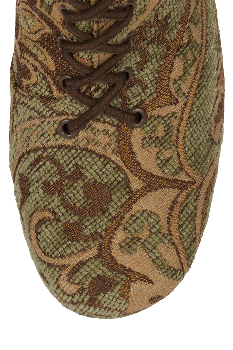 POP-OFF-EM Jeffrey Campbell Platform Boot Olive Tapestry 