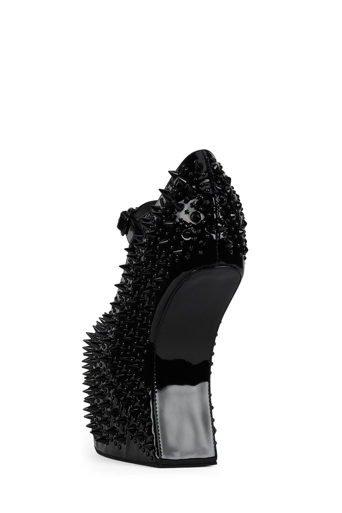 PRICKLY Jeffrey Campbell Platform Pump Black Patent Black