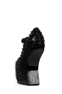 PRICKLY Jeffrey Campbell Platform Pump Black Patent Black