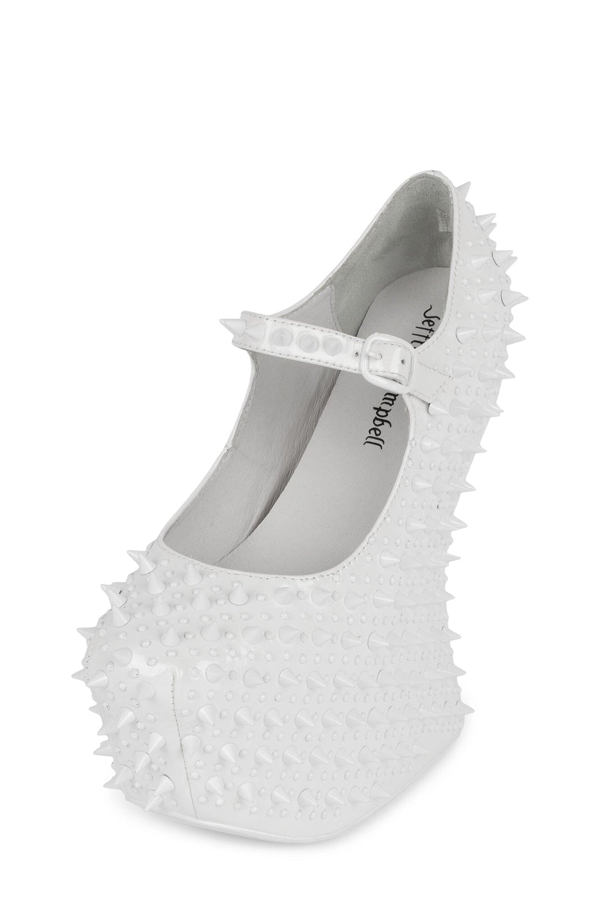 PRICKLY Jeffrey Campbell Platform Pump White Patent White _hover