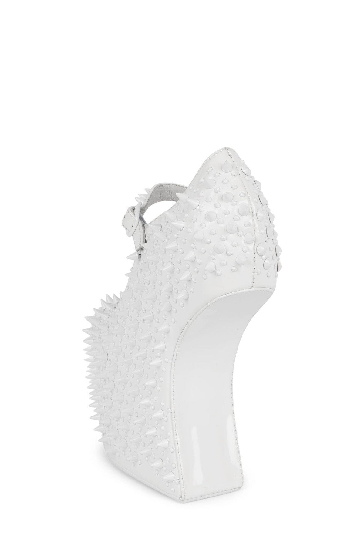 PRICKLY Jeffrey Campbell Platform Pump White Patent White 