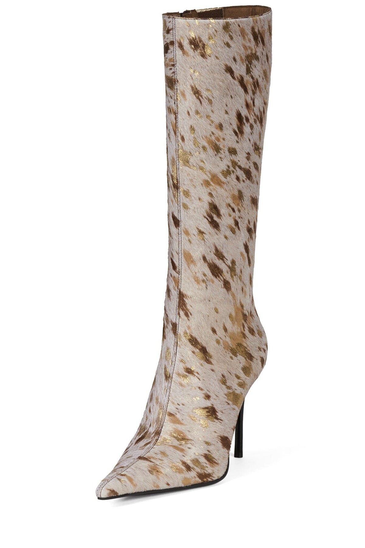 PROPOSAL-F Stiletto Boot Tan Gold Spot _hover