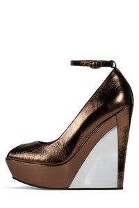 PROVISO Jeffrey Campbell Wedged Platform Bronze