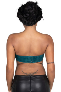 PSYCHIC TOP Jeffrey Campbell Top Turquoise Suede
_hover