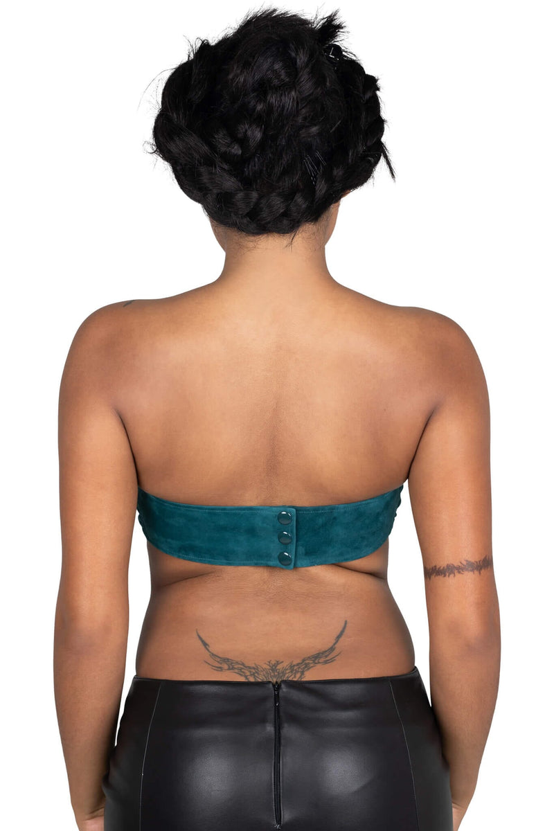 PSYCHIC TOP Jeffrey Campbell Top Turquoise Suede
_hover