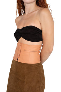PSYCHIC TOP Jeffrey Campbell Top Coffee Suede 2