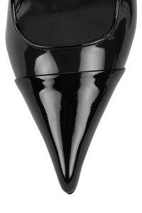 PUCKER-V Black Patent Combo